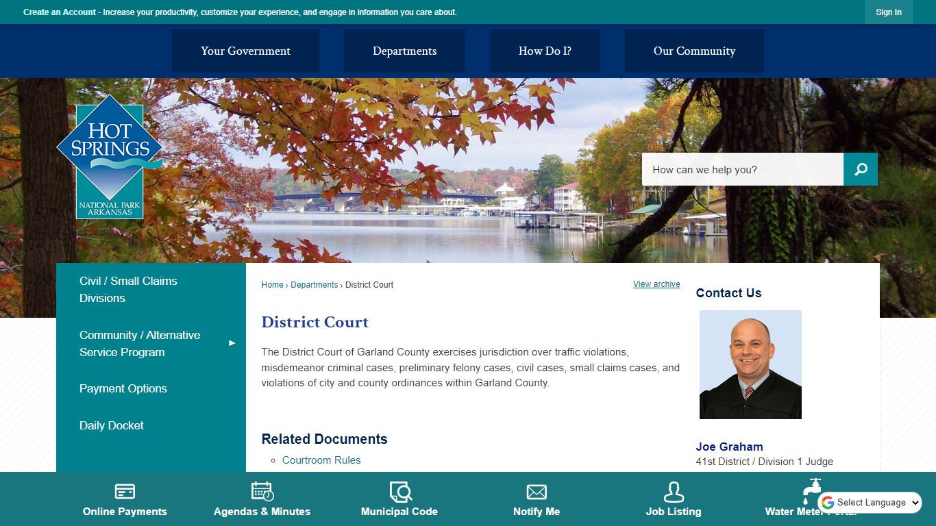 District Court | Hot Springs, AR - Official Website